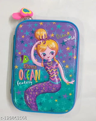 Cartoon Design Pencil Case Pen Bags for Kid Large Capacity Stationary Organizer with Compartments