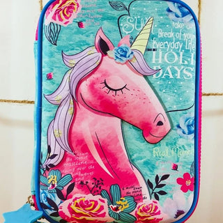 Cartoon Design Pencil Case Pen Bags for Kid Large Capacity Stationary Organizer with Compartments