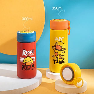 Cute Cartoon Printed Vacuum Insulated Thermal Kids Water Bottle (350ml)