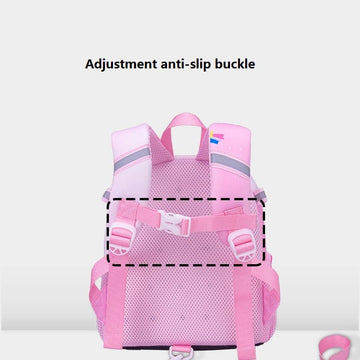 3D Unicorn Design Large Capacity School Bags with Slip Over Buckle for Kindergarten Kids