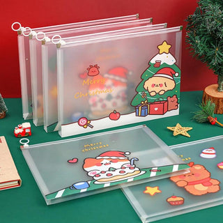 A4 Size Christmas Themed Zipper folder
