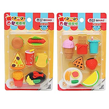 Cutest Shapes Food Erasers (Pack of 1) (Random Design)