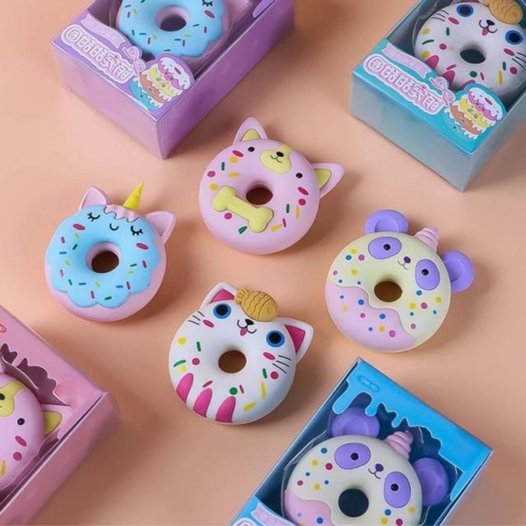 Donut Shaped Erasers for Kids School Stationary Kit for Girls, Boys