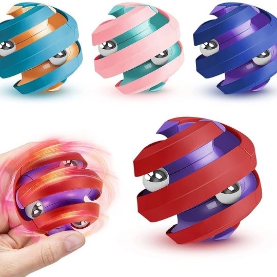 1PC Fingertip spinner Fun Bead Hand Fidget Spinner Pinball- Random color