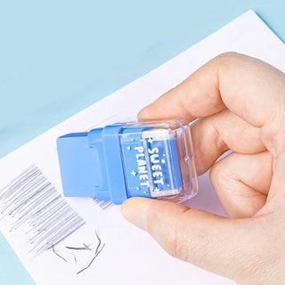 Cartoon Graphic Eraser With Shaving Roller Cleaner (Random) (1pcs)