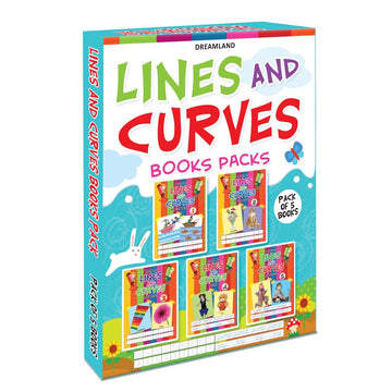 Lines and Curves Activity Books for Children Age 2- 4 years (Pack of 5)