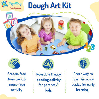 Colourful Creative Jungle Theme Alpha Characters Dough Art Kit for Kids