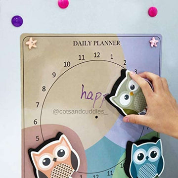 Owl / Pencil Shaped Magnetic Duster for Whiteboard and Blackboard Pack of 2