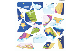 Educational Sticker Puzzle – Magical Unicorn