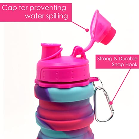 silicone foldable water bottle