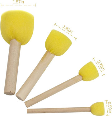 4 pcs Round Foam Sponges Brush Pouncers Dabbers