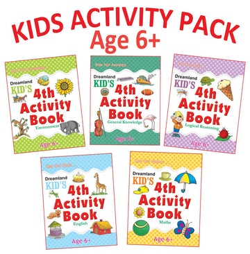 Kid's Activity Age 6+ Pack of 5 (English, Maths, Environment, General Knowledge, Logical Reasoning)