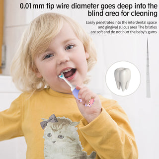 Cute 3D Dino Shape Microfiber Soft Bristles Toothbrush for Kids Age 2+ (Pack of 1)