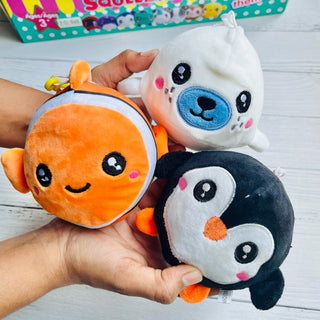 Cute Animal Faces Super Soft Squishy Rebound Plush Toy for Kids -1Pc
