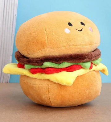 Cute Hamburger Shape Plushy Soft Toy for Kids & Toddler Baby