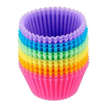 Silicone Reusable Muffin Cups for Sensory play - 3 pc random colors