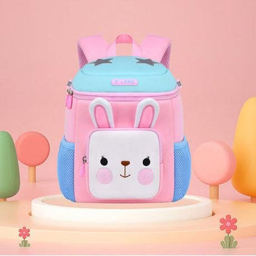 3D Rabbit Design Large Capacity School Bags with Slip Over Buckle for Kindergarten Kids