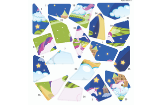 Educational Sticker Puzzle – Magical Unicorn