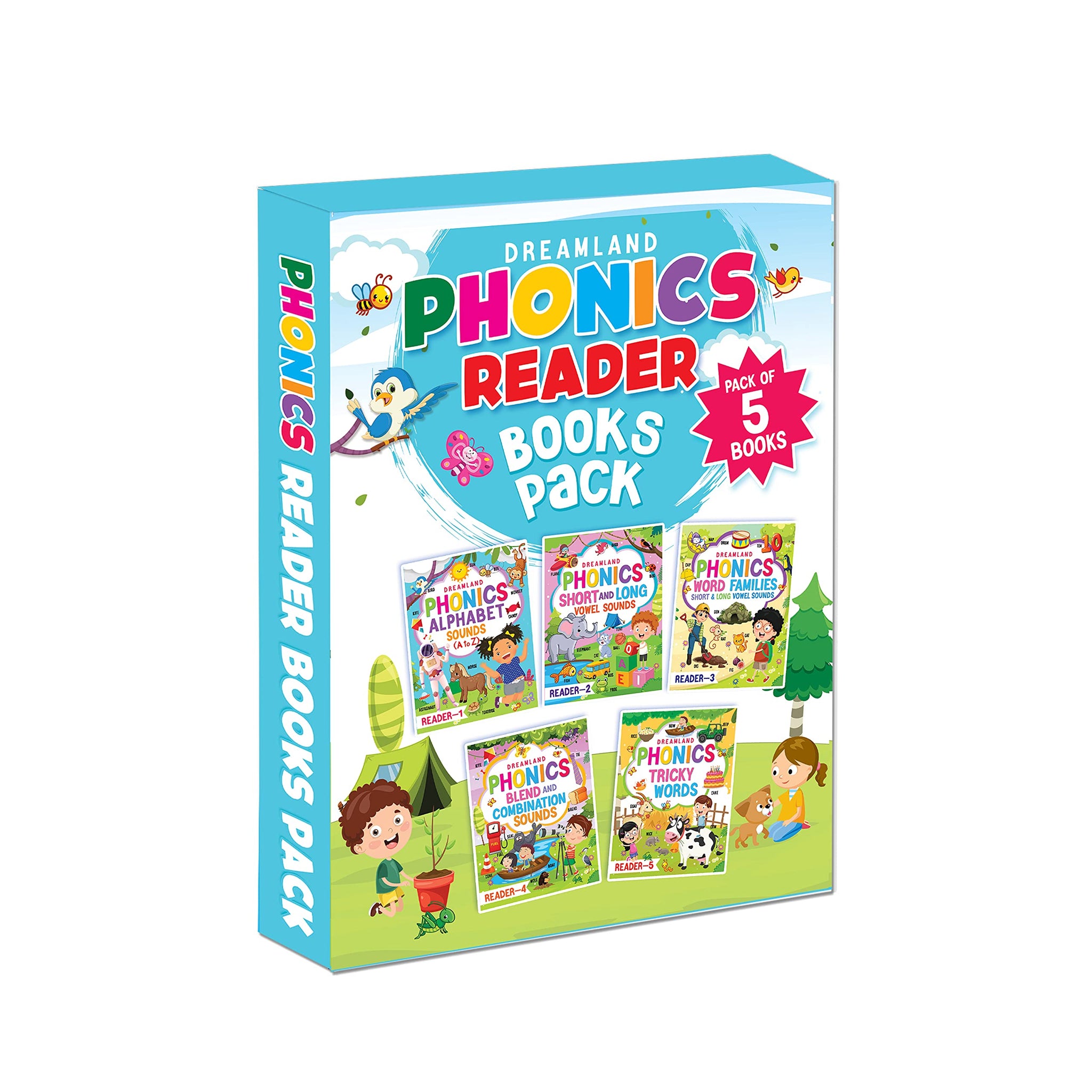 Phonics Reader 5 Books Pack for Children Age 3 -10 Years