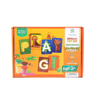 Colourful Creative Jungle Theme Alpha Characters Dough Art Kit for Kids