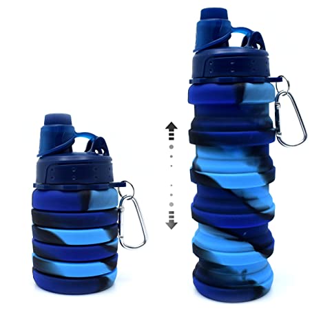 500ml collapsible water bottle for travel - HB Silicone