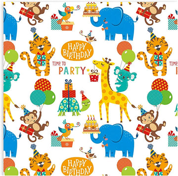 Beautiful Colorful Happy Birthday printed Gift Wrap- Set of 10
