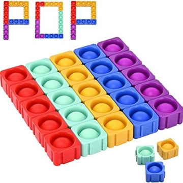 Big Pops Fidget Sensory Toys,DIY Pop to It Bubble Building Blocks, Splicing Stress Reliever Toy,Educational Bubble Blocks for Kids,Playset and Learning Toy