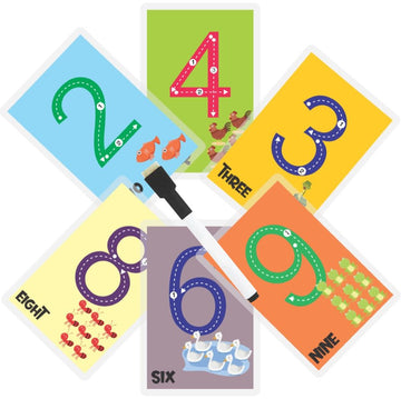 Numbers Rewritable Flashcards / Tracing Mats