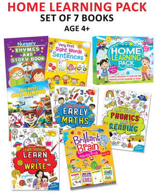 An Amazing Set of Home Learning Books For Kids Age 4+ (Pack of 7)