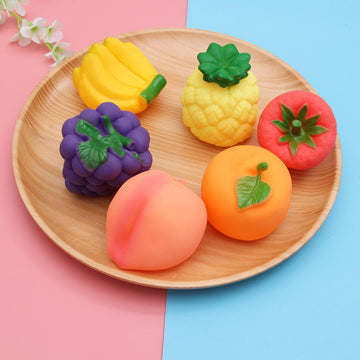 4 Squeeze Fruit Shaped Chu Chu Toys Baby Shower Bath Toy Kids(Random Design)