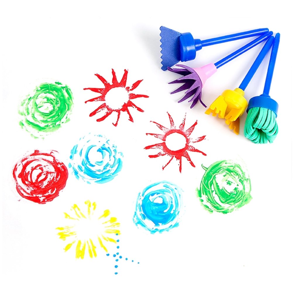 4 Piece Childrends 3D Texture Design Paint Brush Set