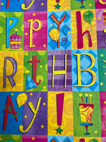 Beautiful Alphabets printed Gift Wrap- Set of 10