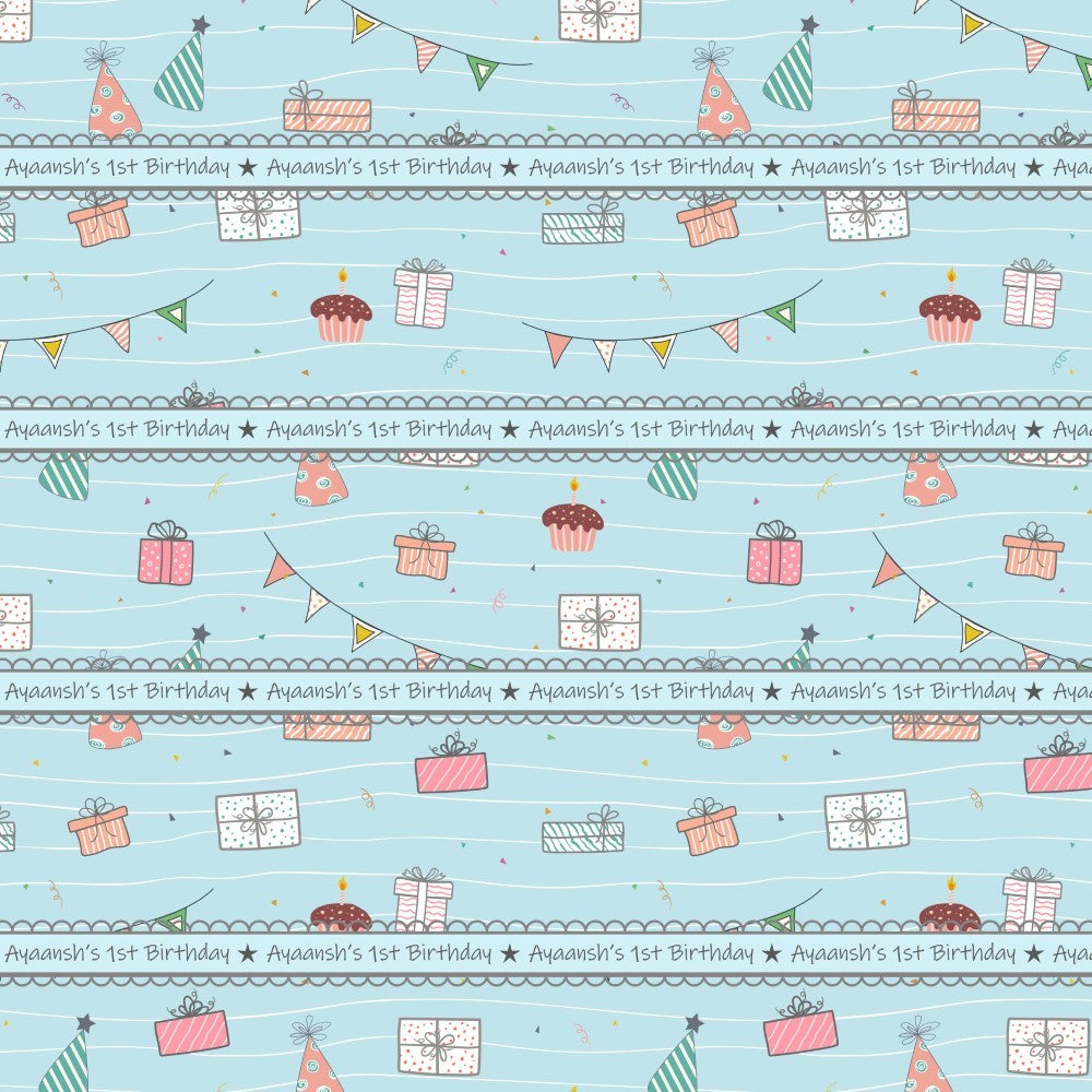 Personalised Wrapping paper -  Birthday (PREPAID)