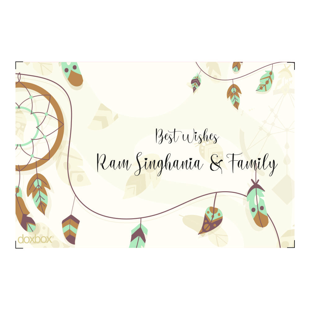 Gift Tag - Boho Feathers (72 pcs) (PREPAID ONLY)