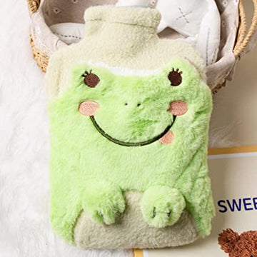 Cute Cartoon Plush Hot Water Bag With Pocket For Pain Relief