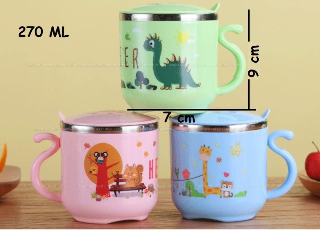 cartoon animal children cup