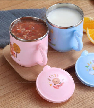 cartoon animal children cup