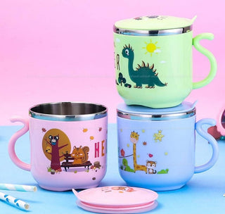 cartoon animal children cup
