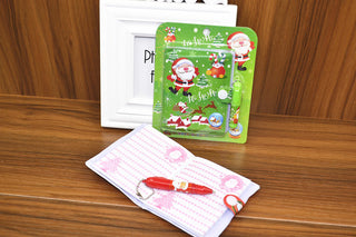 Christmas Theme Small Pocket Notebook with Pen