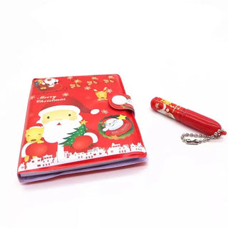 Christmas Theme Small Pocket Notebook with Pen