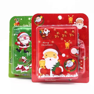 Christmas Theme Small Pocket Notebook with Pen