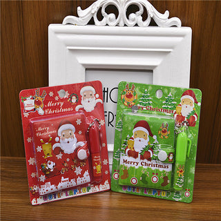 Christmas Theme Small Pocket Notebook with Pen