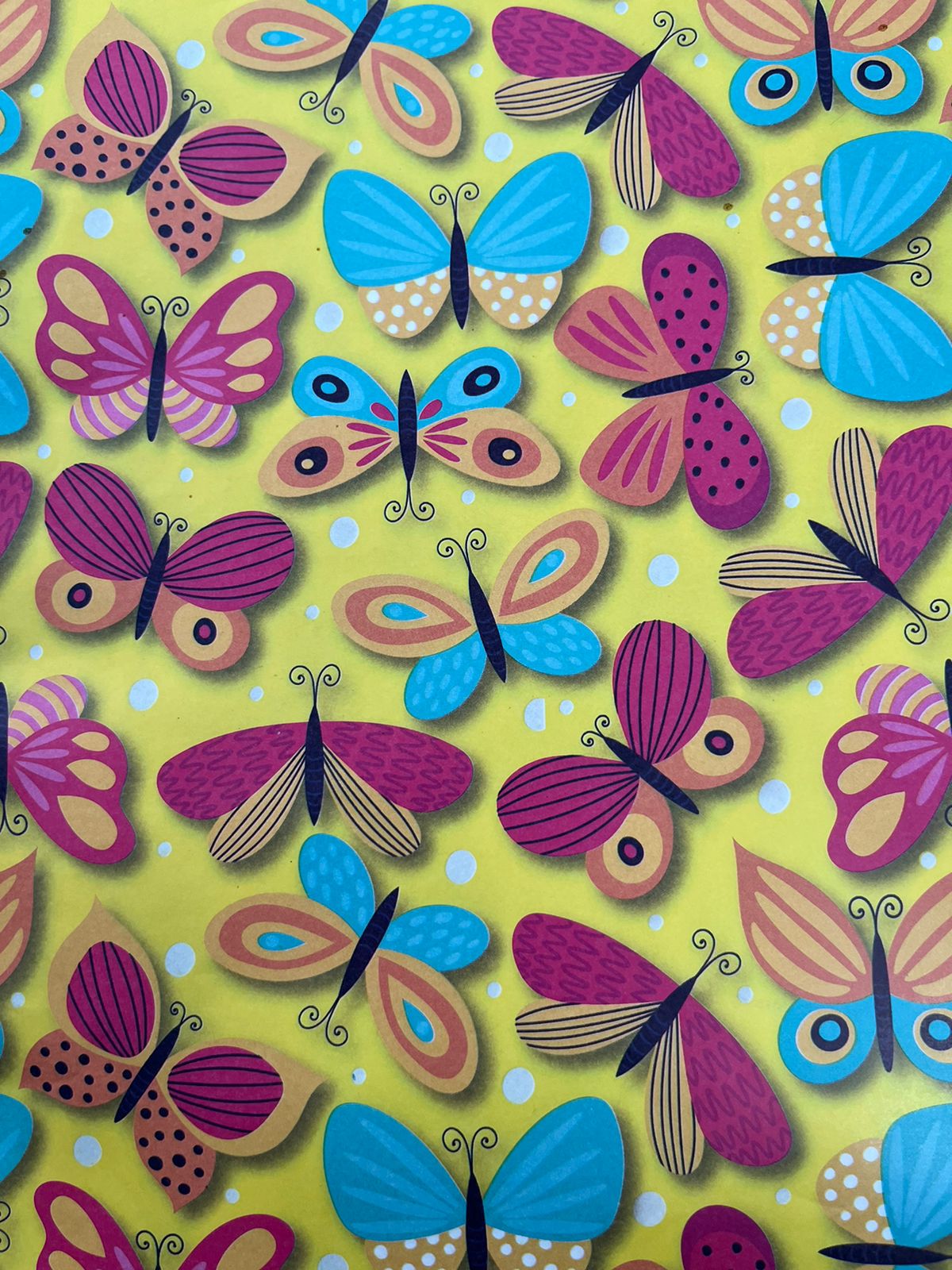 Beautiful Colorful Butterfly printed Gift Wrap- Set of 10