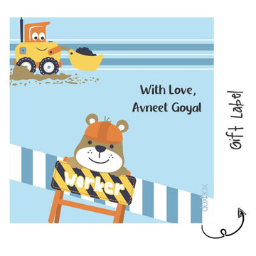 Gift Labels - Construction Bear (24pcs) (PREPAID ONLY)