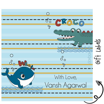 Gift Labels - Cute whale (24pcs) (PREPAID ONLY)