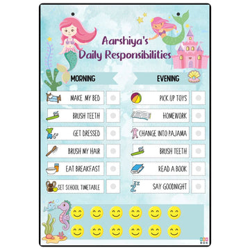 Daily Responsibility Chart - Mermaid