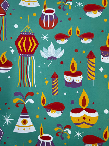 Beautiful Festival Themed printed Gift Wrap- Pack of 10