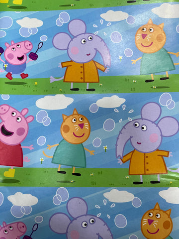 peppa pig printed gift wrap