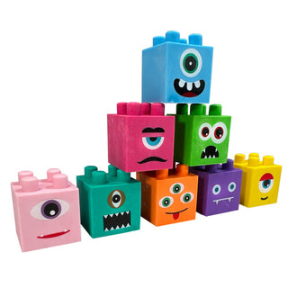 Monster Building Blocks Eraser For Kids (Pack of 4)