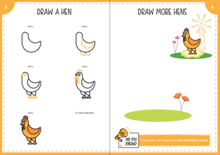 Step by Step Drawing Book – Cute Farm Animals